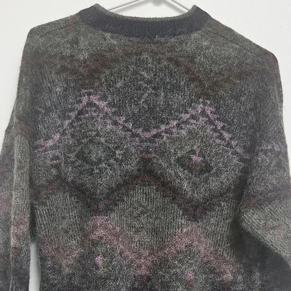 Vintage St.Michael y2k 100% Scottish Wool Crewneck Boxy sz L Sweater Unisex . - Picture 7 of 10